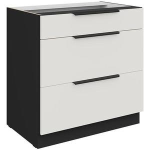 Kuchynská skrinka Aria-Wh/Bl Anti Fingerprint 80d 3s Bb vyobraziť