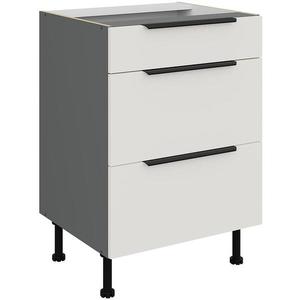 Kuchynská skrinka Aria-Wh/Ant Anti Fingerprint 60d 3s Bb vyobraziť