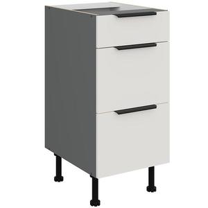 Kuchynská skrinka Aria-Wh/Ant Anti Fingerprint 40d 3s Bb vyobraziť