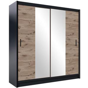 Szafa Lizbona 2 203 Czarny / Dąb Viking vyobraziť