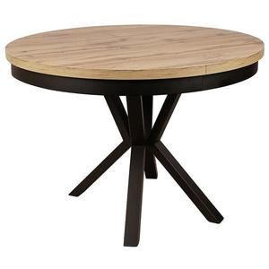 Stôl St-42 120+2x50 Dub Wotan/Čierna -Kovová noha vyobraziť