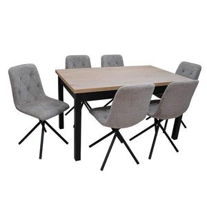 Jedálenská zostava1+6 Justi cremona/čierna vyobraziť