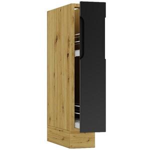 Kuchynská skrinka Cosmo Isabel D15 Cargo+Kôš Čierny hrášok/Dub Artisan vyobraziť