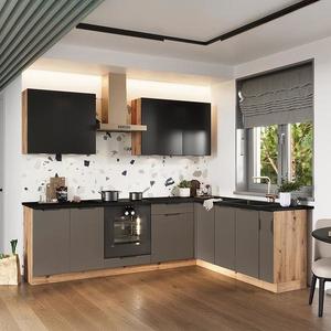 Kuchynská linka Isabel Čierny hrášok 2, 0 X 2, 6 Dub Artisan/Mocca Grey vyobraziť
