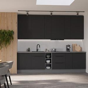 Kuchynská linka Aria BL/ANT 300 cm bez kuchynskej dosky vyobraziť