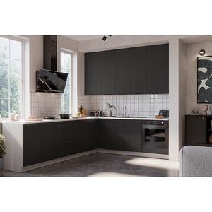 Kuchynská linka Aria BL/WH 260x230 cm bez kuchynskej dosky vyobraziť