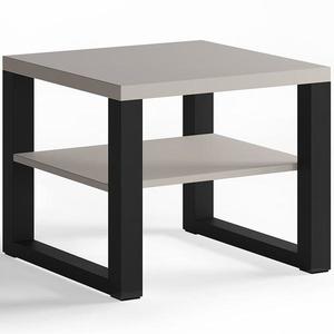 Konferenčný stolík Mona 600+ polica kašmírová/čierna vyobraziť