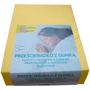 Plachta na posteľ Jersey 90x200 žltá 5102 vyobraziť