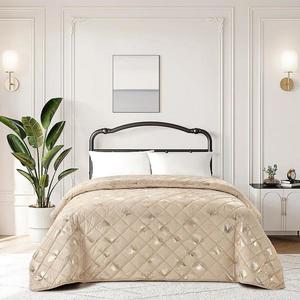 Prikrývka na posteľ Jola RQ-015 170x220 cm béžová vyobraziť