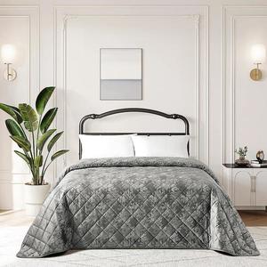 Prikrývka na posteľ Mirella RQ-093 220x250 cm sivá vyobraziť