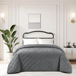 Prikrývka na posteľ Ela RQ-110 170x220 cm sivá vyobraziť