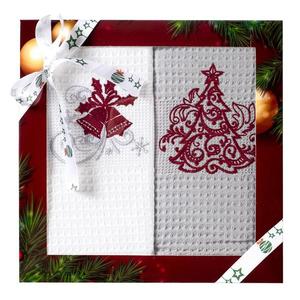 Kuchynské utierky kpl. 2 ks 50x70 cm biely/sivý vyobraziť