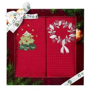 Kuchynské utierky kpl. 2 ks 50x70 cm červený vyobraziť