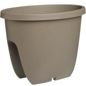 Truhlík Balconia na zábradlie plast hnedosivý 30 cm vyobraziť