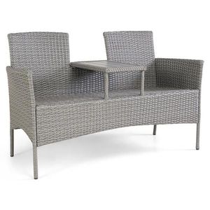 Technoratanová lavica pre dve osoby Hugo šedá vyobraziť