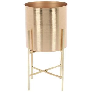 Stojaci kovový kvetináč, zlatý, 15x15x30 vyobraziť