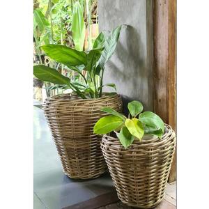 Prútený obal na kvetináč Alex Round Medium Rattan 34 x 40 cm vyobraziť