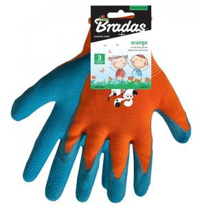 Detské záhradné rukavice oranžové latex, veľ. 3 vyobraziť