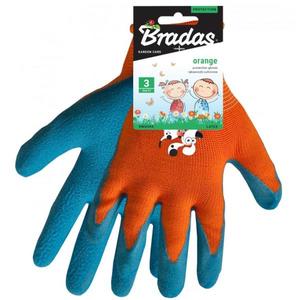 Detské záhradné rukavice oranžové latex, veľ.6 vyobraziť