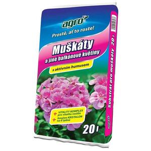 AGRO Substrát na muškáty a balkónové kvety 20l vyobraziť