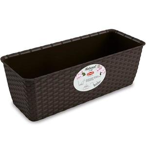 Truhlík samozavlažovací NATURAL plastový 40x16x13cm tmavohnedý vyobraziť