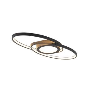 Dizajnové stropné svietidlo čierne vrátane LED 3-stupňové stmievateľné - Axy vyobraziť