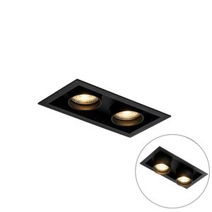 Moderné zapustené bodové svetlo čierne nastaviteľné 2-svetlo - Roof vyobraziť