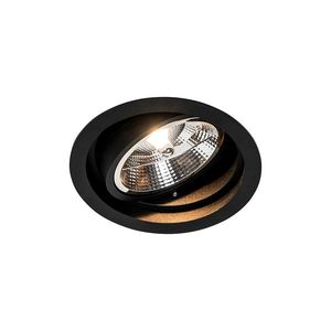 Okrúhly zapustený reflektor čierny nastaviteľný - Chuck 111 vyobraziť