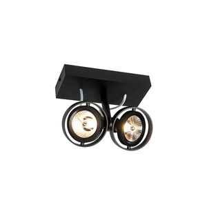 Moderné bodové svetlo čierne 2-žiarovkové - Master 70 vyobraziť