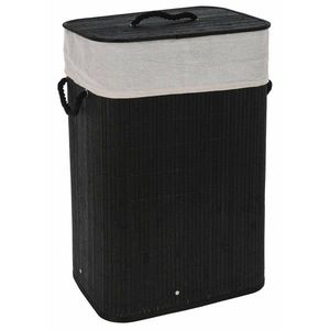 Bambusový kôš na bielizeň TRAY čierny vyobraziť