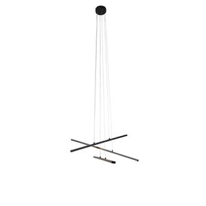 Závesné svietidlo čierne vrátane LED 3-stupňové stmievateľné 6-žiarovkové - Jolanta vyobraziť