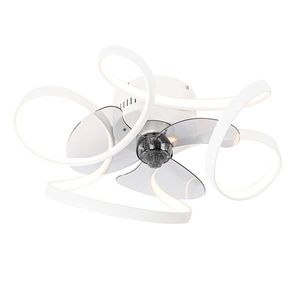 Stropný ventilátor biely 55 cm vrátane LED stmievateľný s diaľkovým ovládaním - Mandy vyobraziť