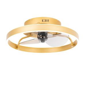 Stropný ventilátor mosadzný 50 cm vrátane LED stmievateľný s diaľkovým ovládaním - Maddy vyobraziť