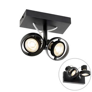 Moderný reflektor čierny 2-žiarovkový - Master 50 vyobraziť