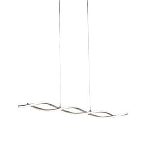 Moderné závesné svietidlo oceľ vrátane LED a stmievača - Paulina vyobraziť