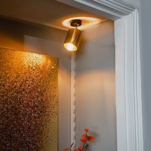 Moderné bodové svietidlo čierne so zlatom - Lofty vyobraziť