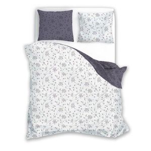 Bavlněné povlečení Letní sen 024 140x200 cm + 70x90 cm bílé/fialové vyobraziť