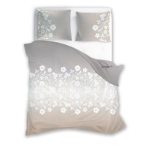 Bavlněné saténové povlečení Piano 003 140x200 cm + 70x90 cm šedo-béžové vyobraziť