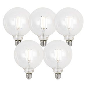 Sada 5 ks E27 Stmievateľné LED žiarovky G125 číre 7W 806lm 2700-6500K vyobraziť