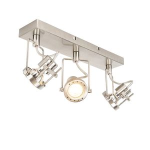 Priemyselné bodové svetlo oceľ 3-svetlo otočné a naklápacie - Suplux vyobraziť