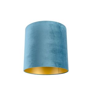 Zamatové tienidlo modré 40/40/40 so zlatým interiérom vyobraziť