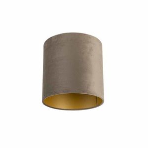 Zamatový tienidlo taupe 25/25/25 so zlatým vnútrom vyobraziť