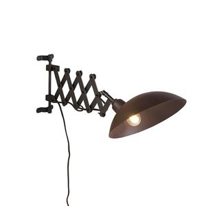 Priemyselná nástenná lampa bronzová s čiernou - Tyne vyobraziť