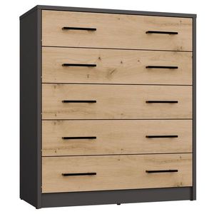 Botník ALEX 74 cm antracitový/dub artisan vyobraziť