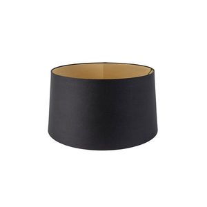 Tienidlo na lampu z bavlny čierne 40/45/25 so zlatým vnútrom vyobraziť