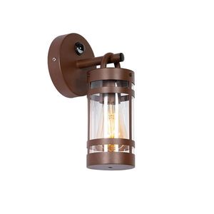 Vonkajšia nástenná lampa hrdzavohnedá IP44 s detektorom pohybu - Ruben vyobraziť