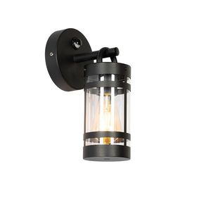 Vonkajšia nástenná lampa čierna IP44 s pohybovým senzorom - Ruben vyobraziť