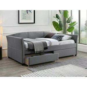 Čalouněná postel Lanta 90x200 se zásuvkami šedá vyobraziť