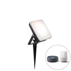 Inteligentné bodové svetlo čierne 14, 5 cm vrátane LED IP65 so zemným kolíkom - Ruud vyobraziť