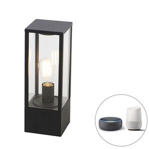 Inteligentná stojaca vonkajšia lampa čierna 40 cm IP44 vrátane Wifi ST64 - Charlois vyobraziť